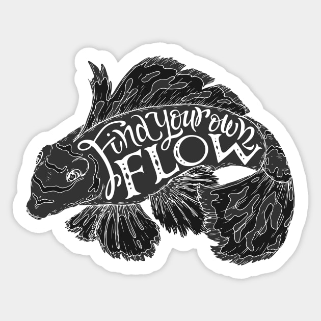 "Find your flow" typography poster Sticker by Umi-ko